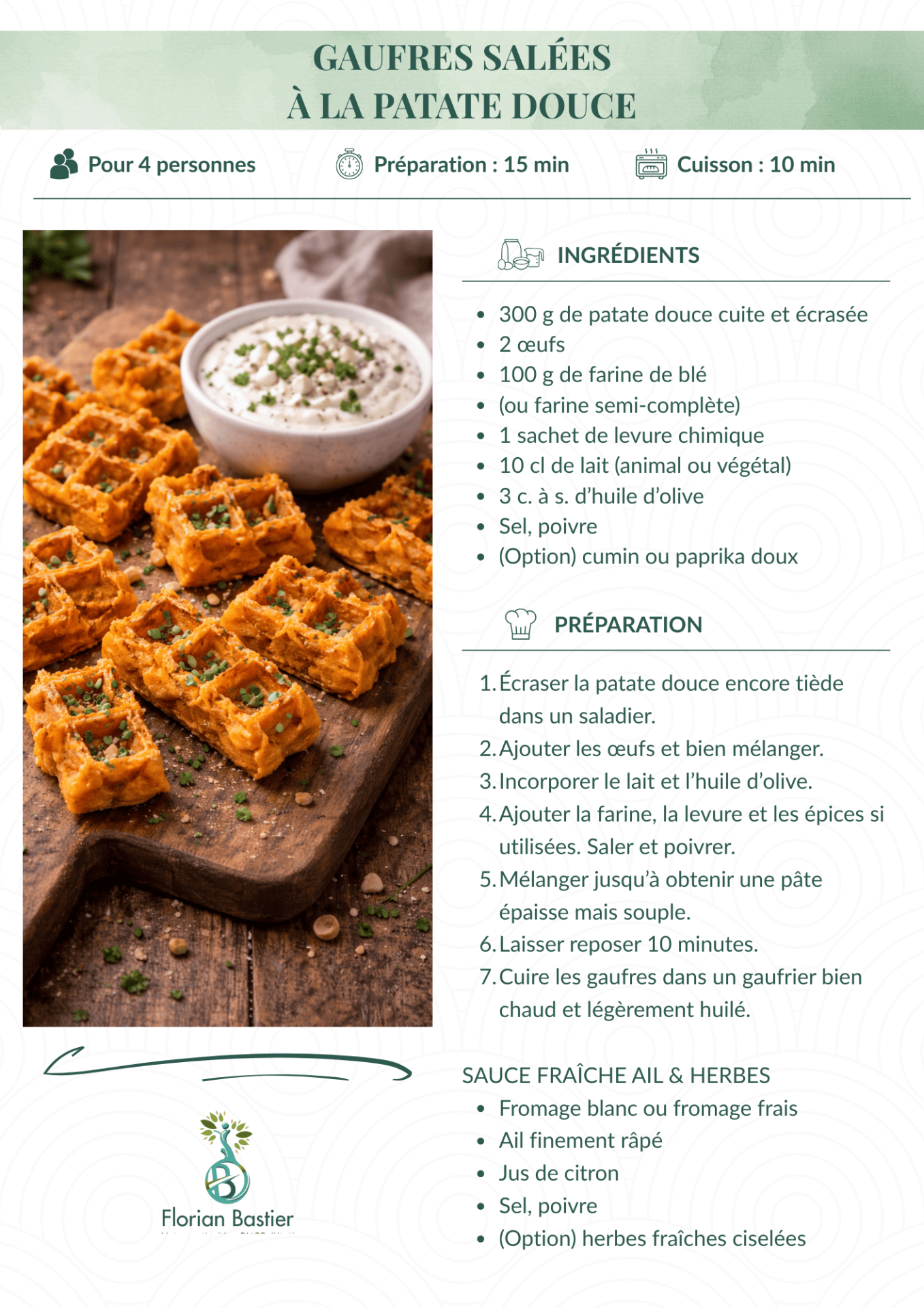 Gauffre patate douce